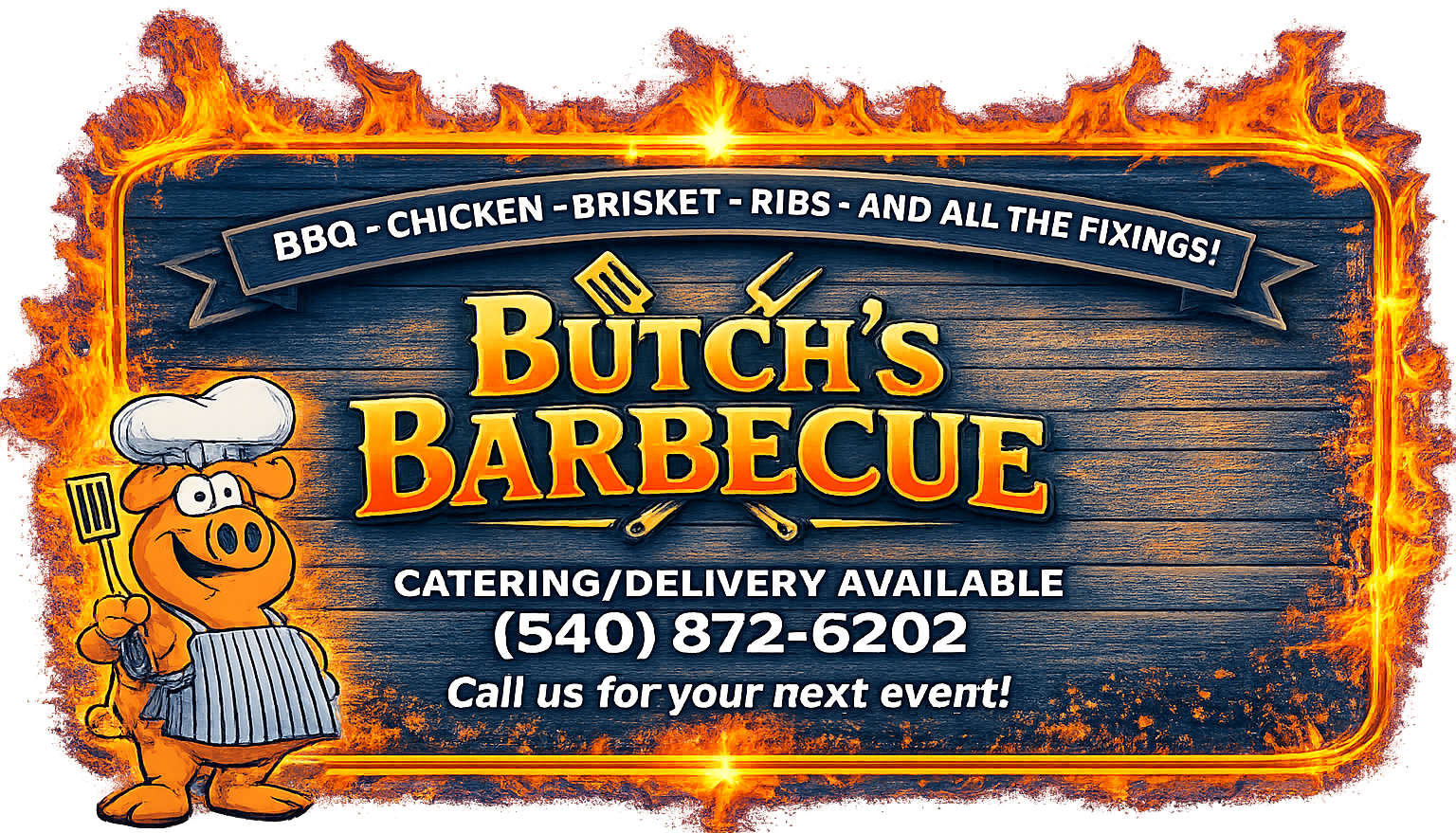 Butch's Nuttin' Butt BBQ Logo